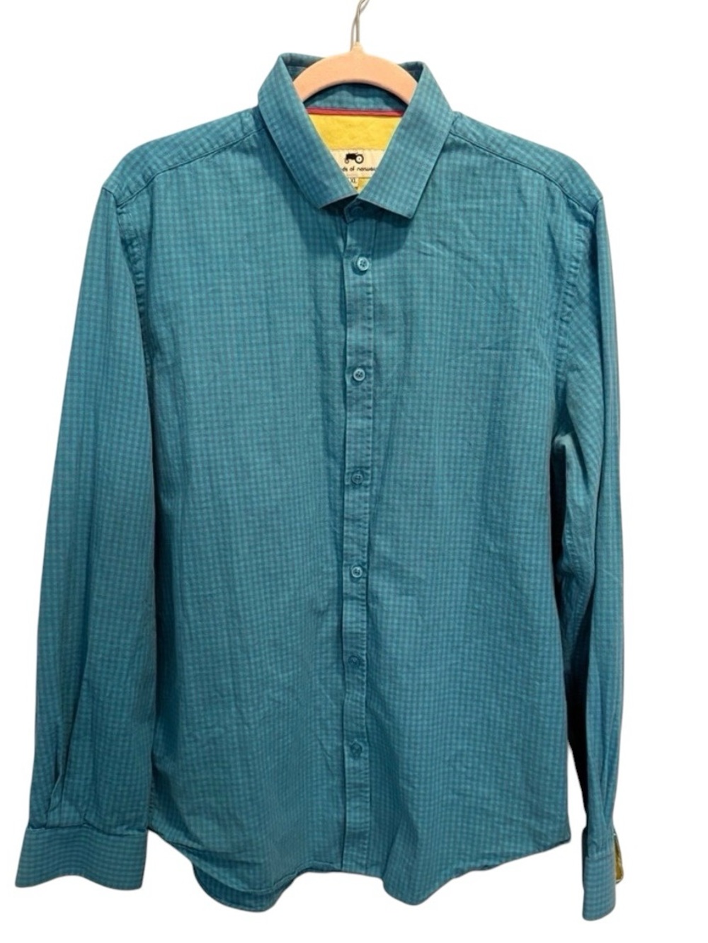 Moods of Norway Turquoise Button Down Shirt XL Preppy Casual